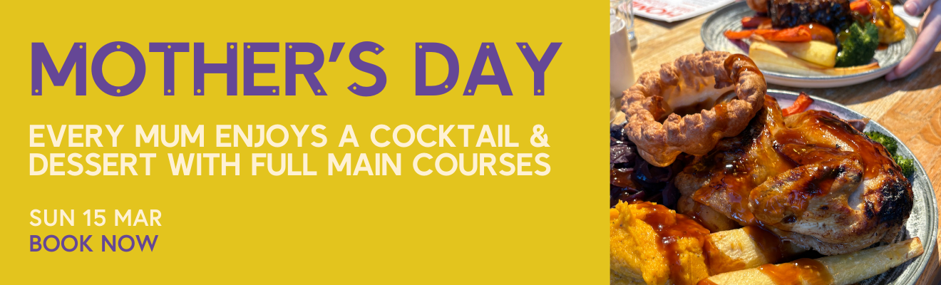mother's day offer: every mum enjoys a cocktail & dessert with full main courses